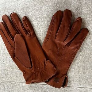 Men's Brown Leather riding deerskin  Gloves SSG 9
